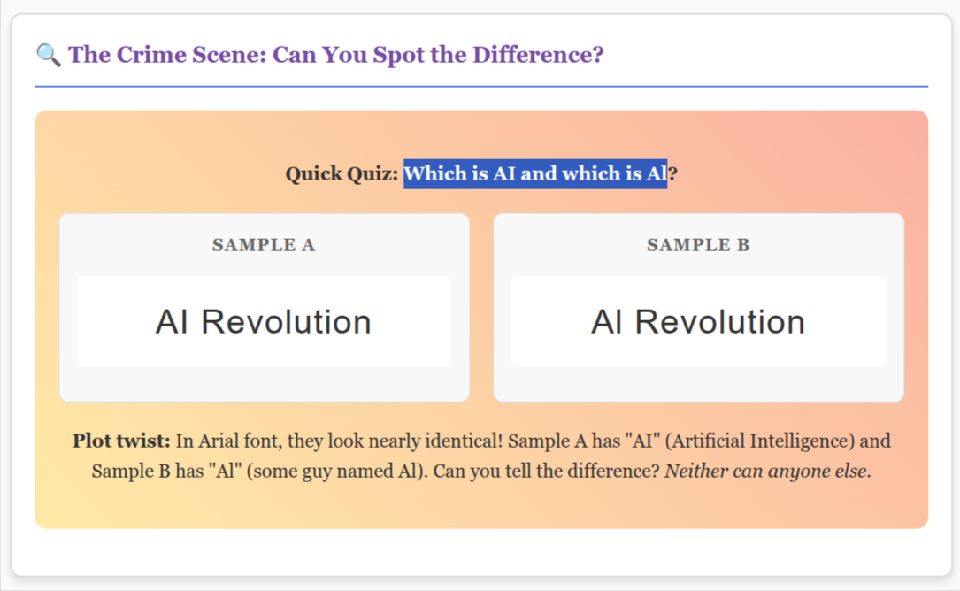Samples A and B both show the text "AI Revolution" on a gradient background.
