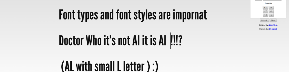 Font styles impact meaning; "AI" vs "Al" humorously highlighted.